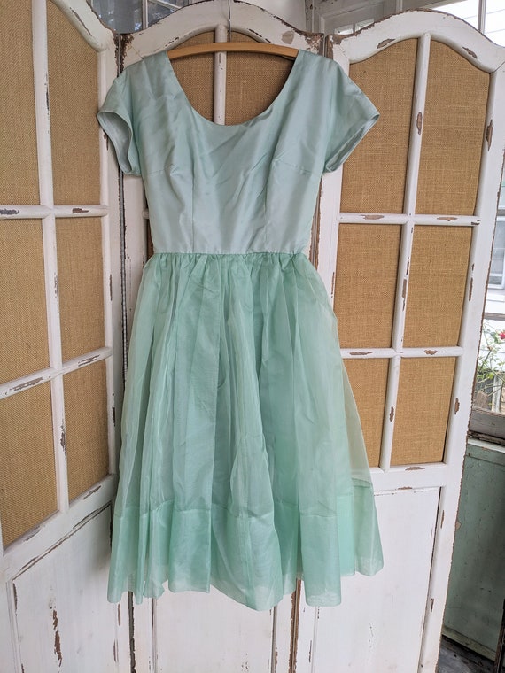 Vintage 1950s tule cocktail dress - image 10