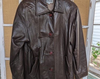 ◎ vintage chocolate brown leather jacket Mens Dark Chocolate Brown Motorbikers Classic Vintage Riders