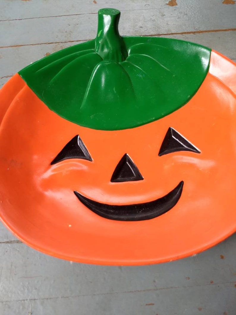 Vintage Handmade Ceramic Jacko'lantern Candy Dish Etsy
