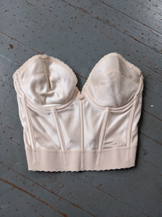 Vintagewhite strapless bustier bra - Gem