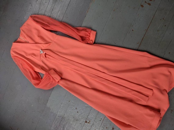 Vintage 1970s JCPENNEY orange maxi dress - image 5