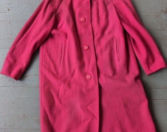 Vintage fuchsia pink wool coat