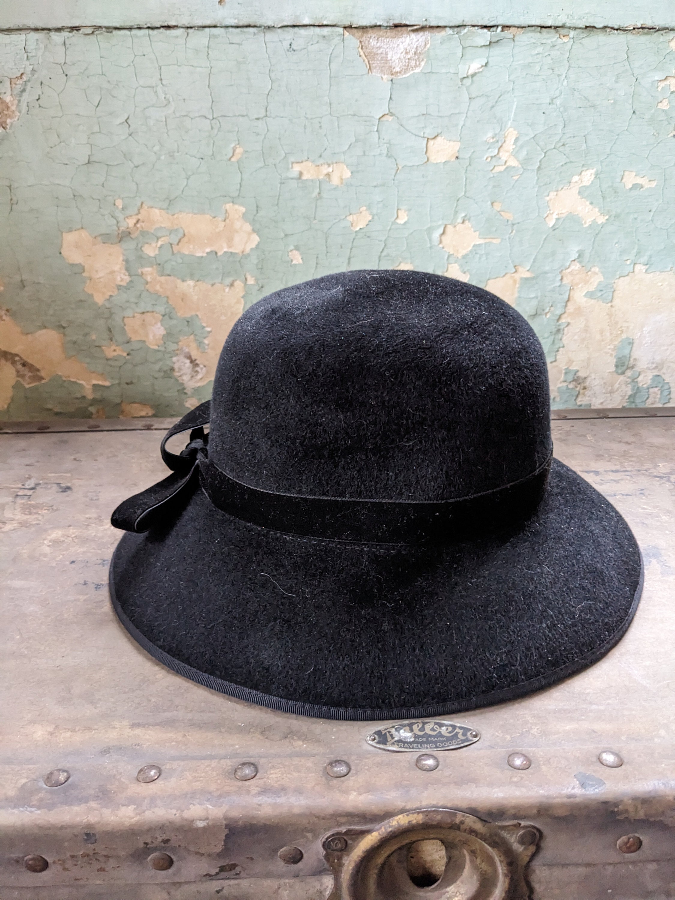 Vintage Helen Kaminski Black Brimmed Hat - Etsy display picture 2