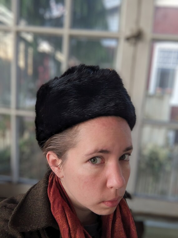 Vintage mid century fur hat - image 6