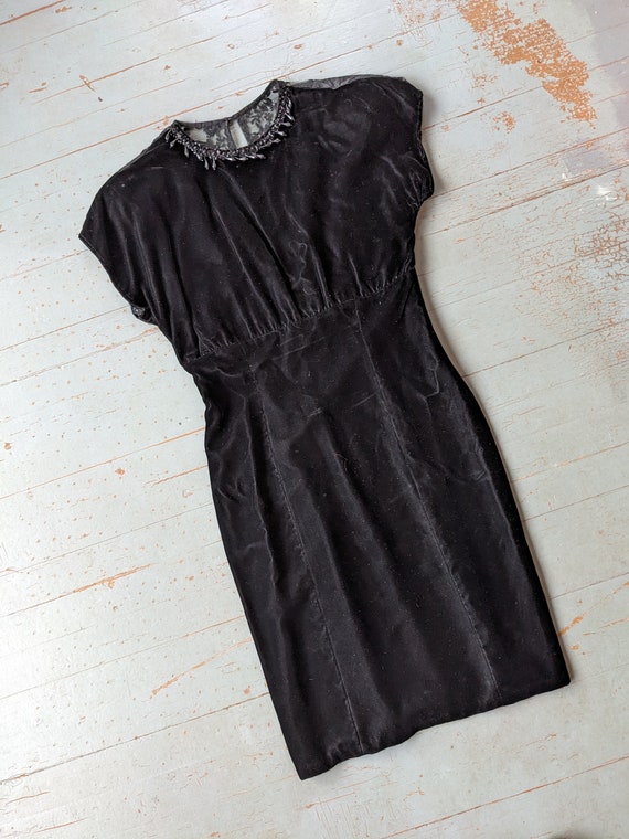 Vintage Gunne Sax black velvet dress - image 1