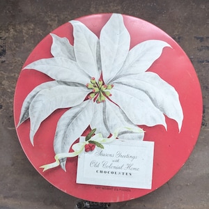Vintage Christmas chocolate tin