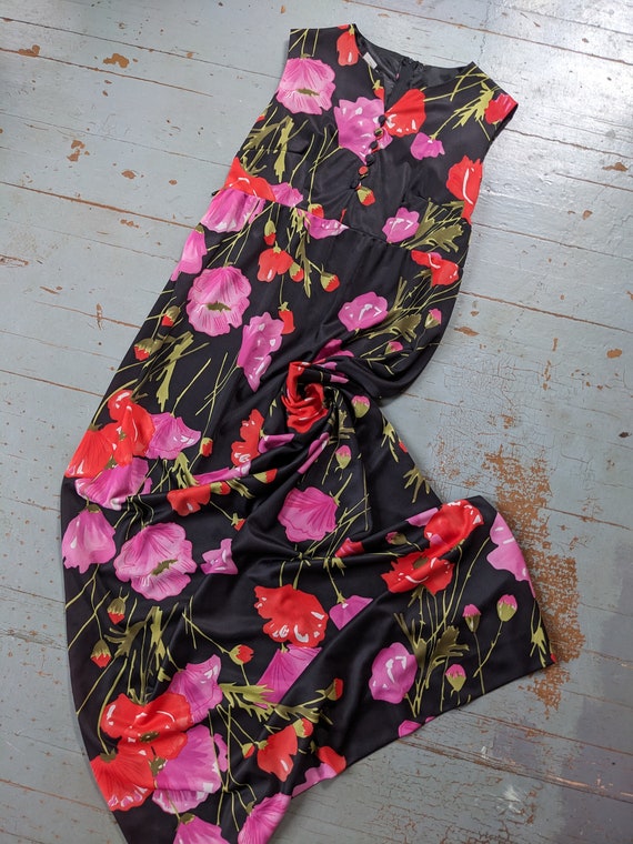 Vintage Marian Sue floral maxi dress - image 1