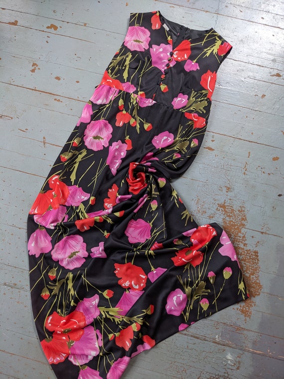Vintage Marian Sue floral maxi dress