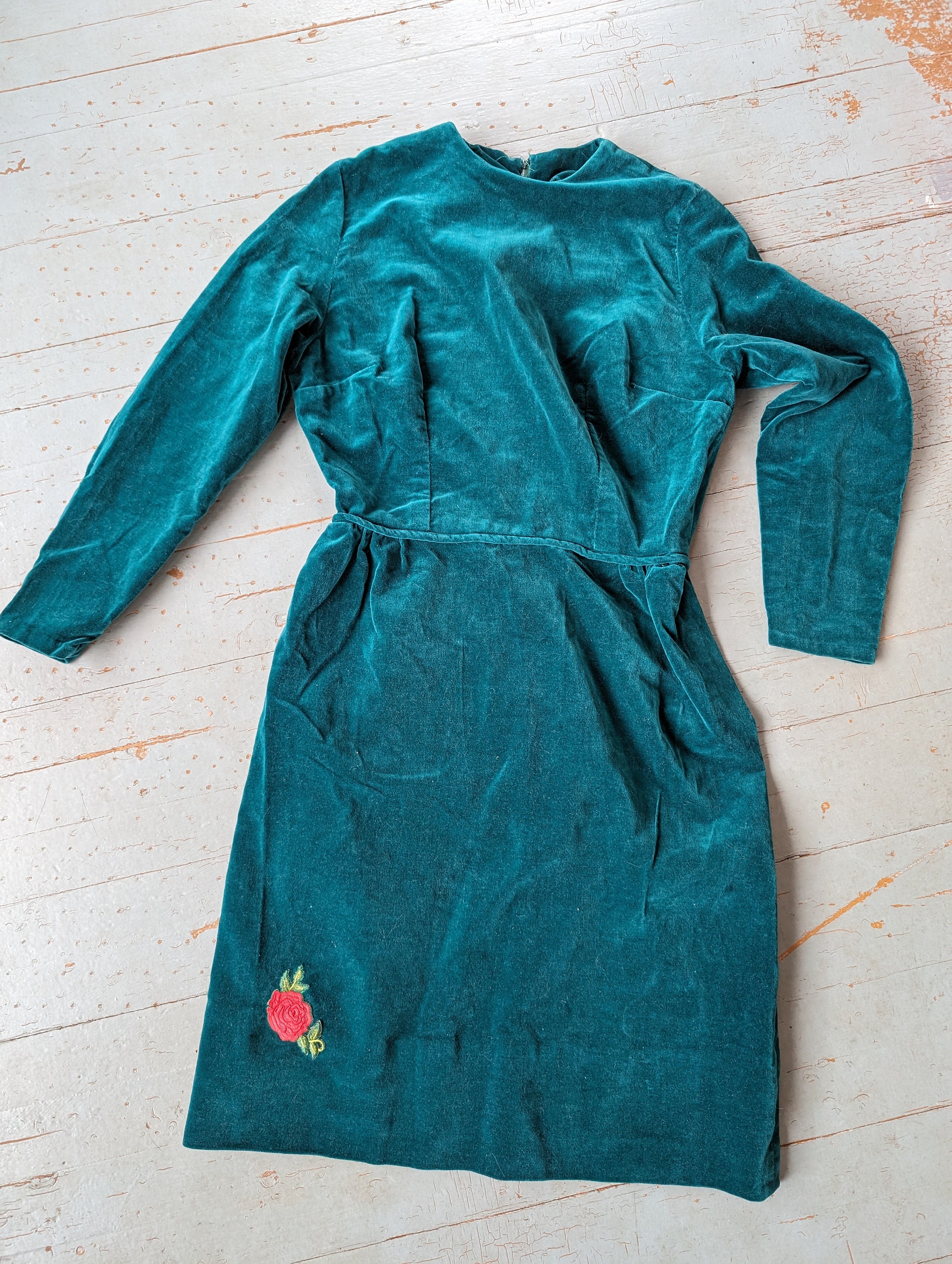 green velvet wiggle dress Baudelaire Wiggle Dress in Hunter Green