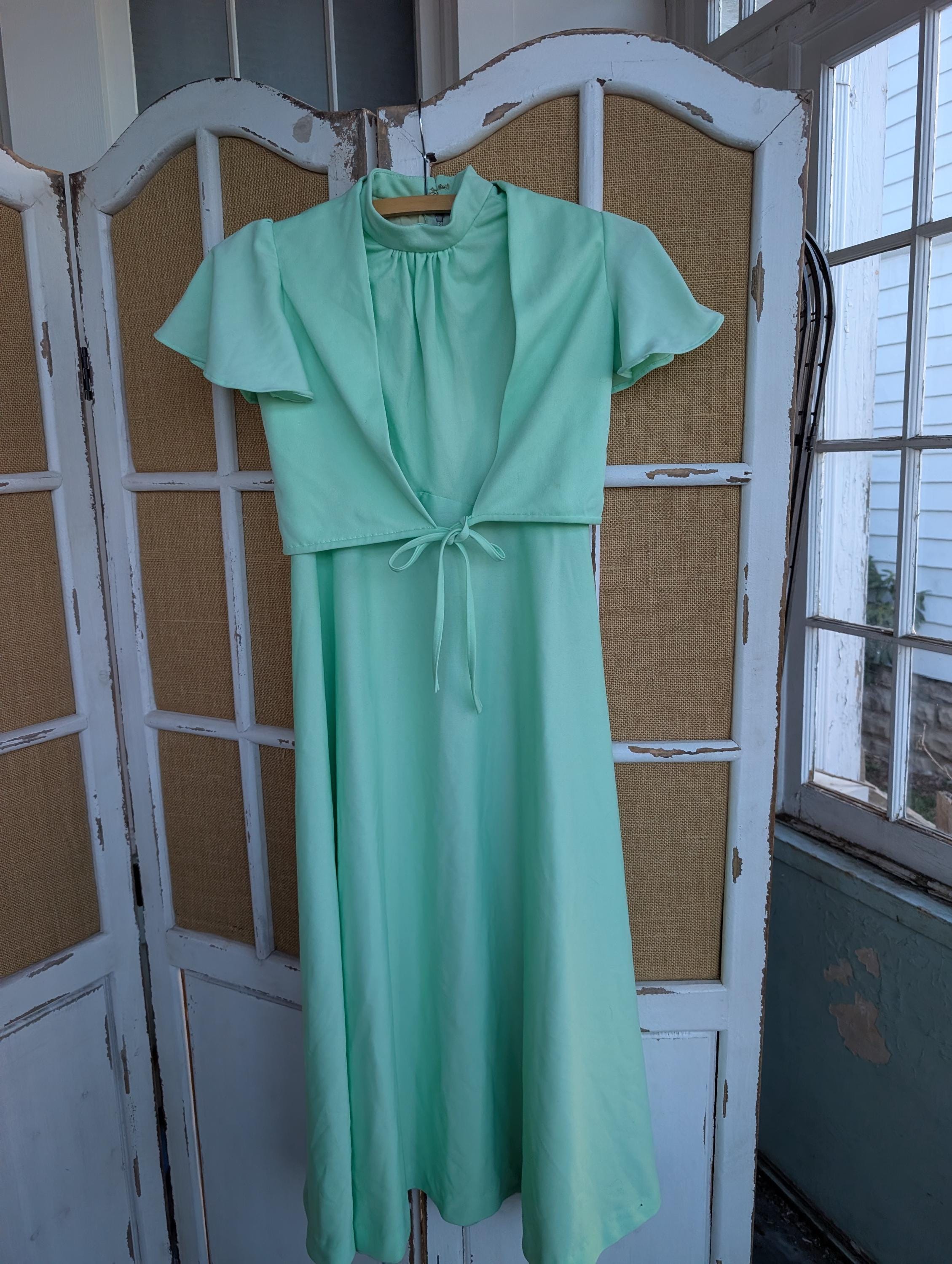 Green Gogo Dress Retro - Etsy