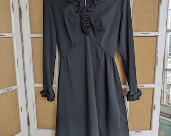 Yessica Blue Color Block A-line Long Bell Sleeve Cuff Midi Dress Retro  Casual Hippie Boho Mod - Etsy