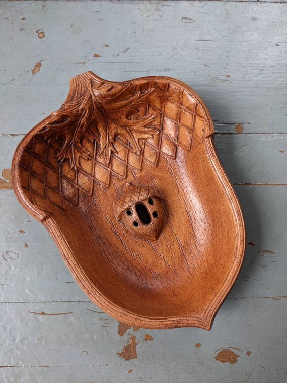 Vintage Molded Plastic Acorn Nut Bowl Etsy