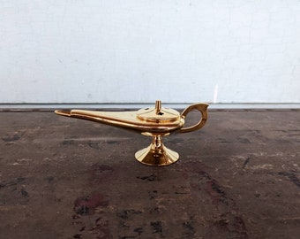 Vintage brass Aladdin lamp incense burner oil lamp