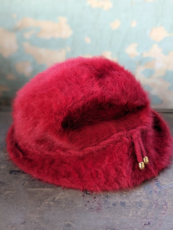 Vintage Kangol Design red bucket hat