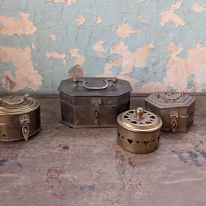 Vintage Indian brass box set