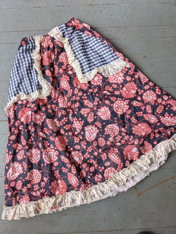Vintage boho midi skirt