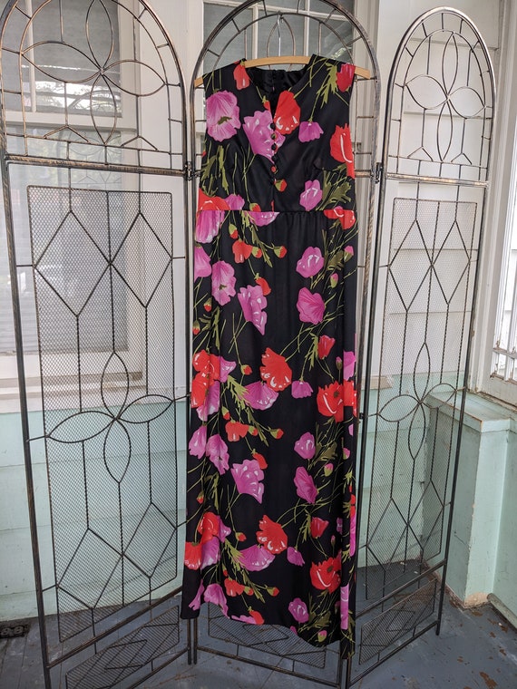 Vintage Marian Sue floral maxi dress - image 6