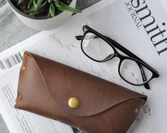 Leather glasses case, leather spectacle case, glasses case, leather gift