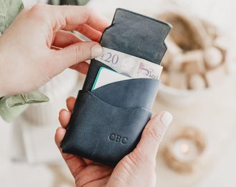 Leather Card Wallet: Personalised Minimalist Wallet