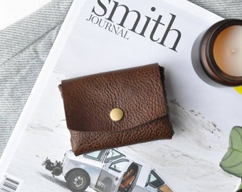 Personalised textured brown leather purse, leather purse,personalised leather purse, gift for her, gift for him