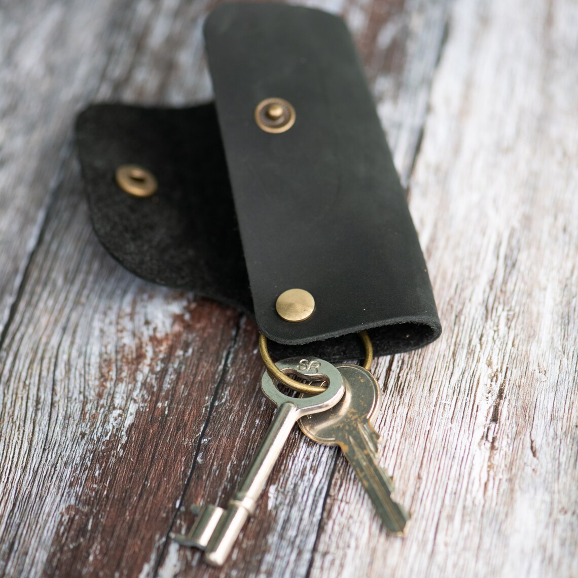 Leather keyholder leather keyring real leather key holder Etsy
