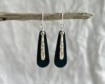 Black Leather Boho Earrings