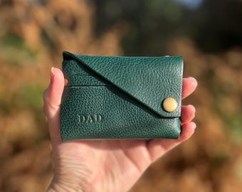 Personalised leather wallet, leather wallet mens, leather wallet woman
