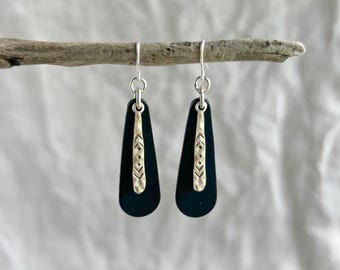 Black Leather Boho Earrings