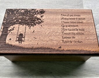 dad to daughter engraved music box