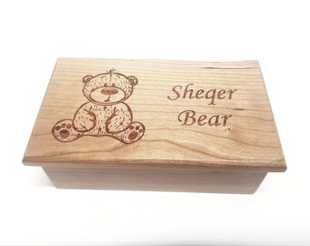 Personalized Cute Teddy Bear Music Box Choose Your Song, New Baby Music Box, Custom Gift for Baby, Baby Shower Gift, Grandchild Gift