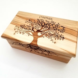 Tree of Life Custom Music Box Engrave Your Text, choose your song, Memorial Music Box, Sentimental Gift, Family Tree Box