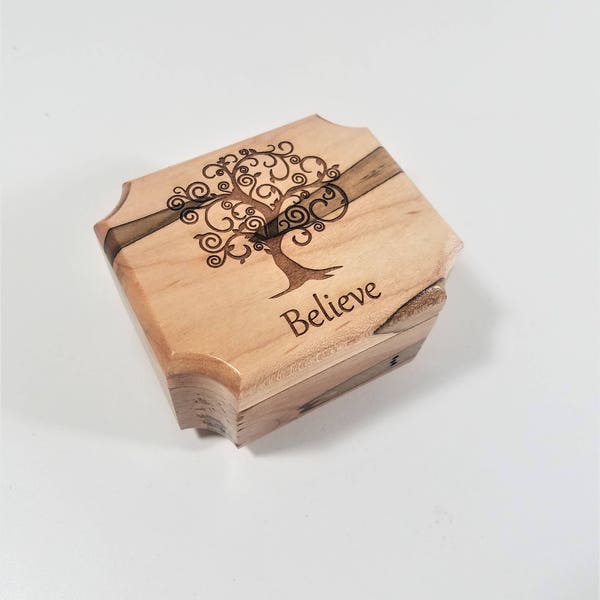 Personalized Tree of Life Music Box Choose Your Song Add Name, Hand Made Small Wooden Music Box, Wonderful World Custom Wood Music Box