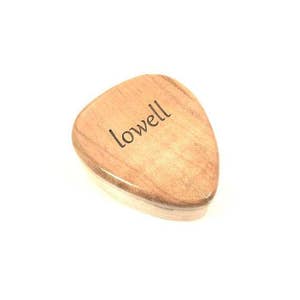 Custom Personalized Guitar Pick Box and Pick, Laser Engraved Custom Guitar Plectrum Case, Unique Musicians Gift, Band Gift, Stocking Stuffer