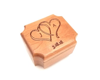 Personalized Custom Music Box Choose Your Song, Hand Made Small Wooden Music Box, Hearts Music Box, Wedding Music Box, Wedding Party Gifts