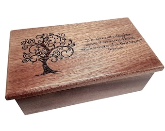 Tree Music Box Choose Your Song Engrave your Text, Laser Engraved Music Box, Custom Music Jewelry Box, Hand Made Music Box,Tree of Life
