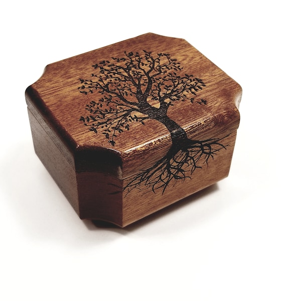 Personalized Tree of Life Ring Box, Custom Wedding Ring Box, Wood Engagement Ring Box, Ring Bearer Box, Tree Ring Box,Ring Holder,Engagement
