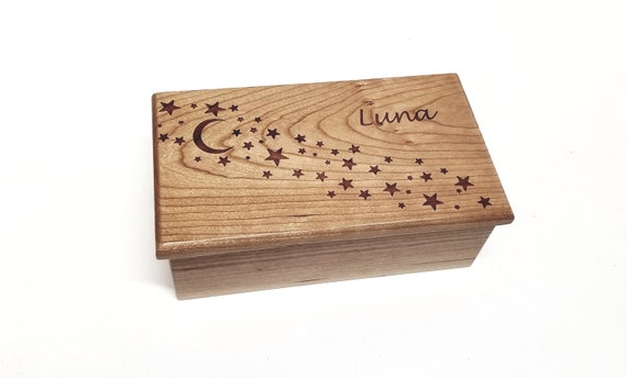 Personalized Electronic Moon and Stars Music Box ANY SONG Custom