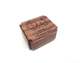 Personalized Cat Music Box Choose Your Song, Hand Made Small Cat Music Box, Custom Wood Music Box, Gift for the Cat Lover, Memory Song Music