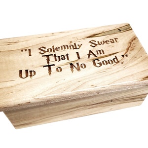 Wizards Music Box Custom Engraved Choose Quote, Wizard lover gift, Grandchild Gift, Harry Fan Gift, Broadway Gift, Ambrosia Maple Wood Gift image 1