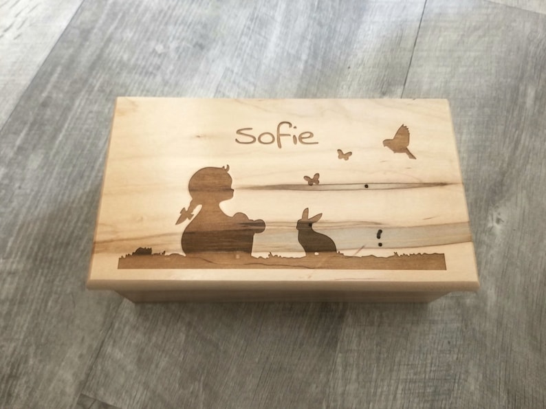 Personalized Little Girl Music Box Choose Your Song Custom Etsy