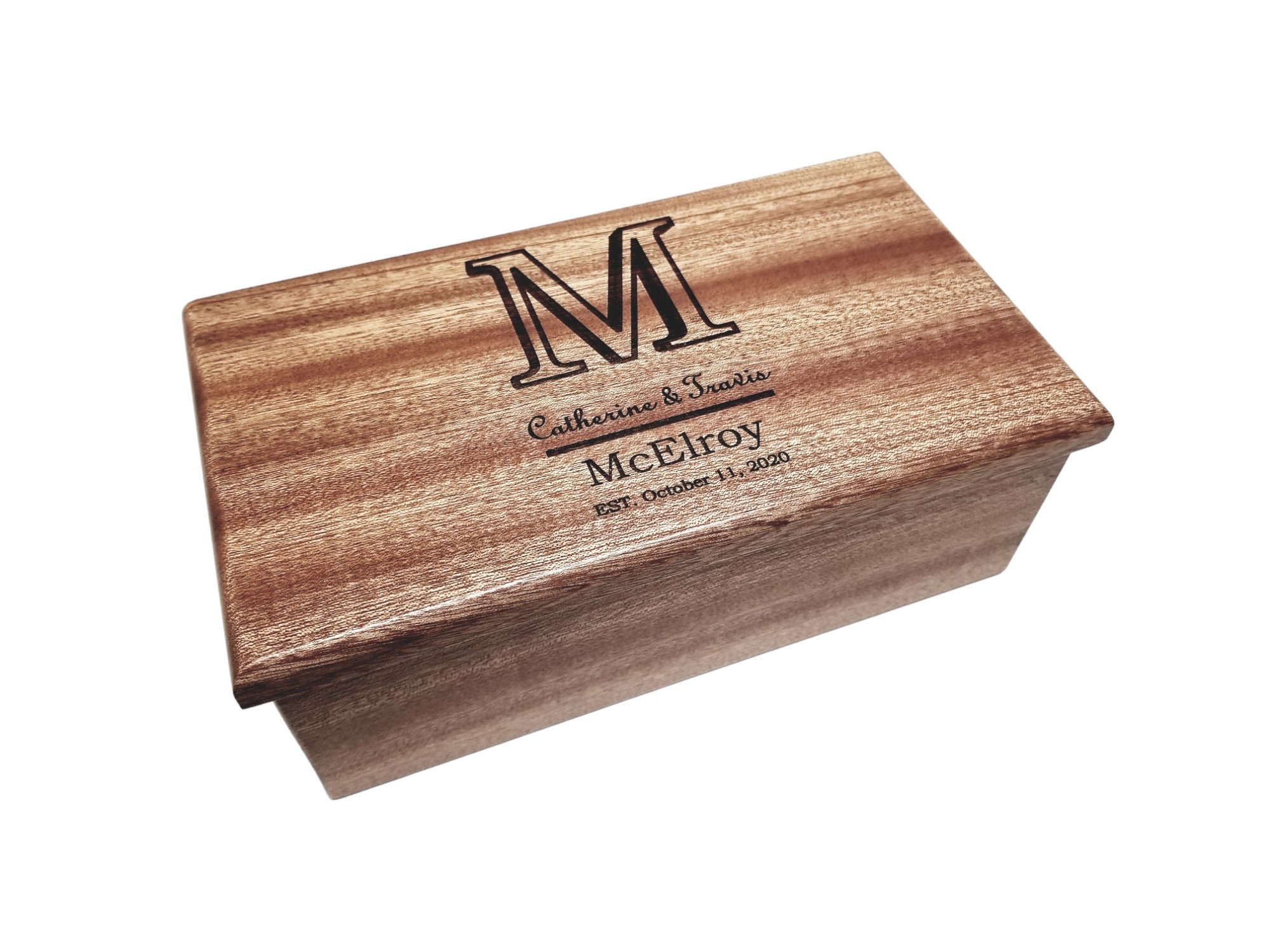 Music Box Choose Your Song Add Text, Unique Wedding Gift, Personalized Custom Monogram Wood Music Box Laser Engraved, New Home Owner Gift