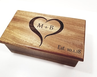 Personalized Heart Music Box Choose Your Song, Laser Engraved Music Box, Unique Wedding Gift, Gift for Couple, Unique Anniversary Gift