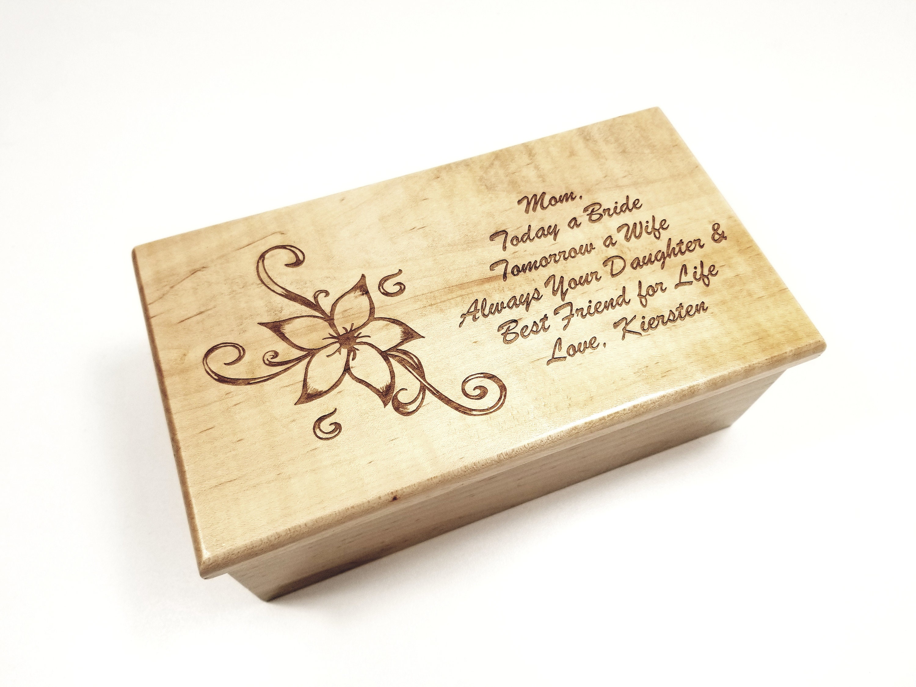 Personalized Flower Music Box Choose Your Song Flower Design Etsy