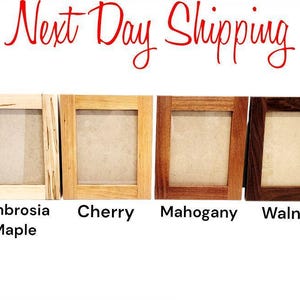 Hand Made 8x10 Wooden Picture Frame, 8"x10" Ambrosia Maple Picture Frame, Mahogany Picture Frame, Cherry Picture Frame, Walnut Picture Frame