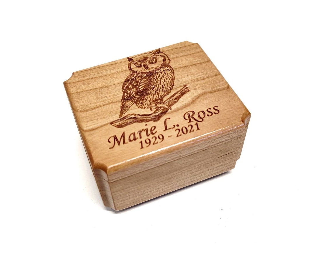Personalized Owl Music Box Choose Your Song, Hand Made Small Owl Music