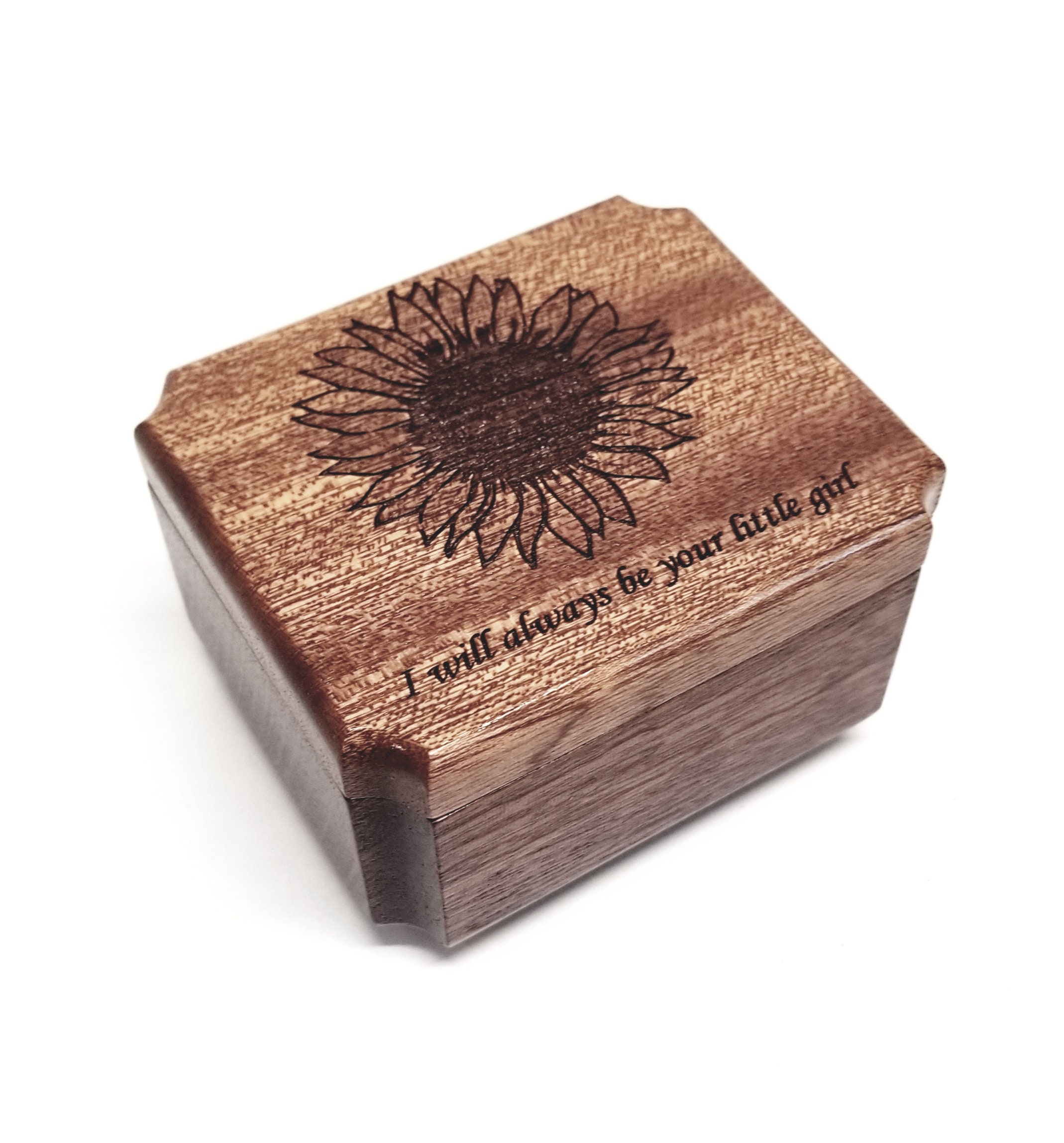 Personalized Sunflower Music Box Choose Your Song Add Name, Hand Made Small Wooden Music Box, Sunflower Gift, Daughter Gift, Birthday Gift