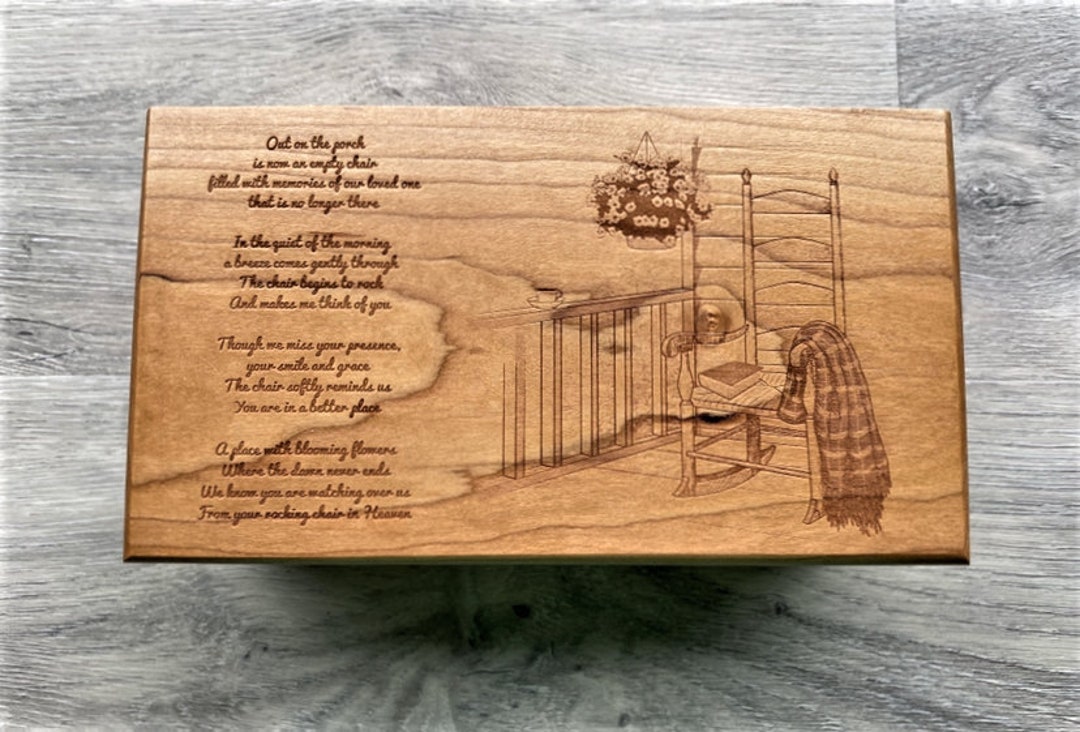 Personalized Memorial Rocking Chair Music Box Choose Your Song, Miss