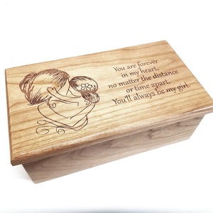 Personalized Mother Daughter Electronic Music Box ANY Song,Custom Music Jewelry Box,Laser Engraved Digital Music,Gift for Mom Daughter