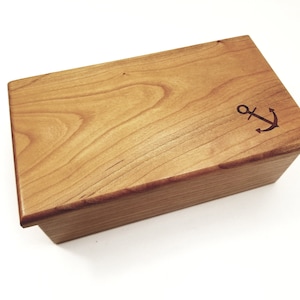 Personalized Electronic Anchor Music Box ANY Song,Custom Music Jewelry Box,MP3 Music Box,Laser Engraved Digital Music Box, Nautical Decor