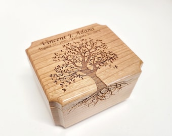 Personalized Tree of Life Music Box Choose Your Song, Hand Made Small Tree Wooden Music Box, Custom Wood Music Box,Tree with Roots Music Box